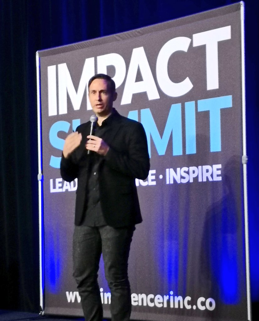 ryanfoland's tweet photo. "You have an obligation to influence the world for good." - @joshsteimle

#ImpactSummit2018 https://t.co/vkSlPTtjfm