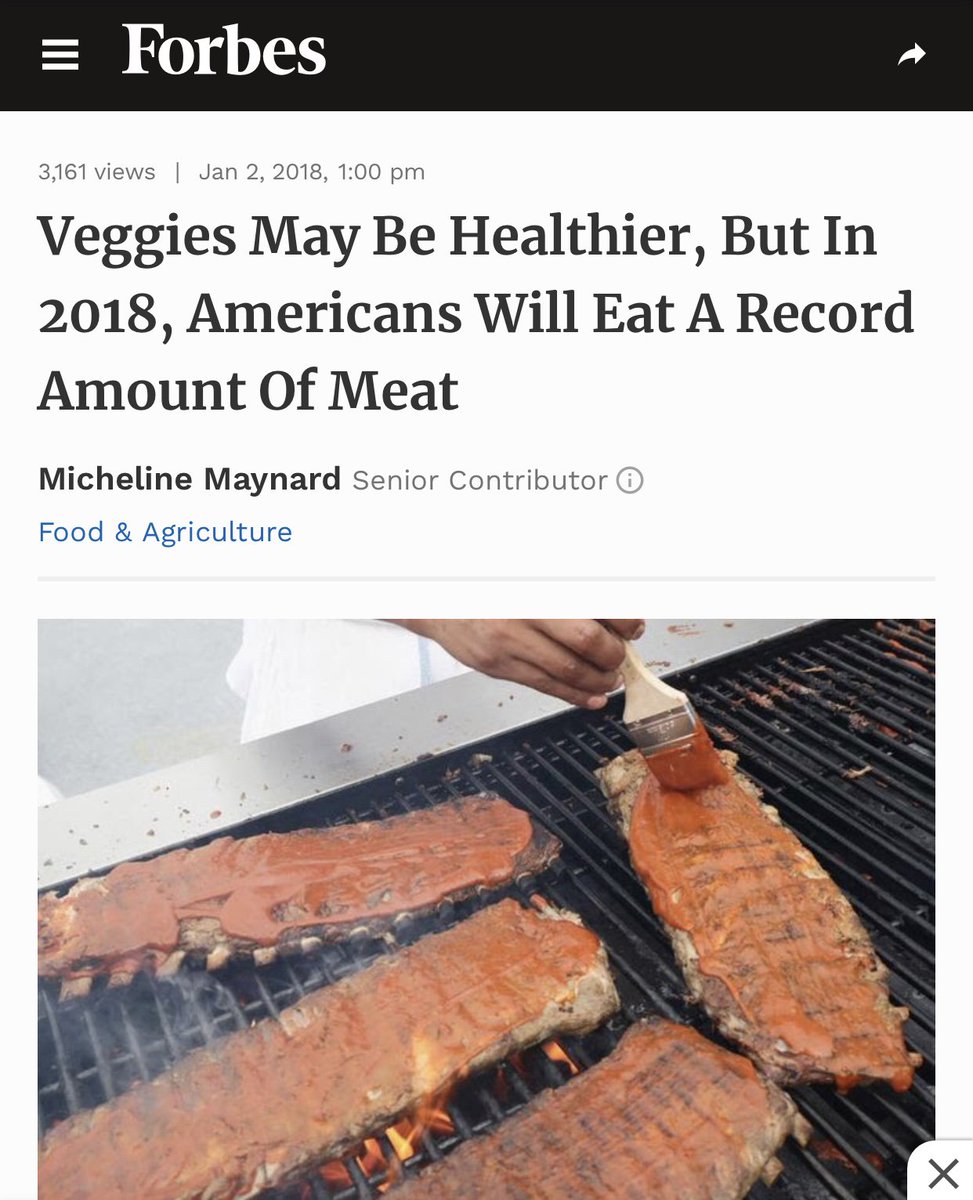 According to Forbes, the avg American will eat 222 lb of meat in 2018. That’s 0.61 lb per day (or just over ½ lb). To reduce that by 90% would mean eating 0.06 lb. That’s roughly 1 oz (or 27 g for the Europeans). Do you know what 1 oz of meat looks like? I& #39;m glad you asked...