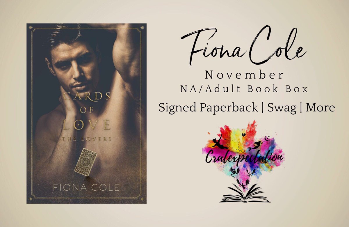 <a href="/authorfionacole/">Fiona Cole</a> will be featured in our <a href="/cratexpectation/">Cratexpectation</a> November NA/Adult Box! Fiona won't be offering any signed paperbacks of The Lovers until 2019, so if you'd like to get a signed copy &amp; swag before New Year, here's the chance!  Trust me, you're going to want the SWAG!