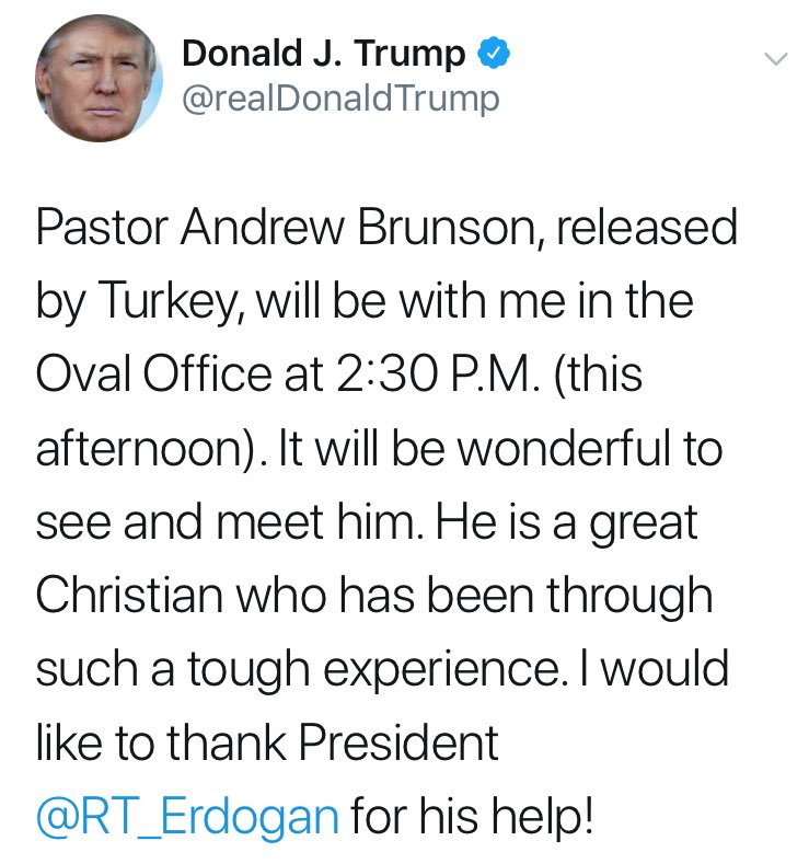 TRUMP

“Cumhurbaşkanı Erdoğan’a yardımı için teşekkür ederim...” diyor.

Erdoğan mı bıraktı?
(Bağımsız) Mahkeme mi bıraktı?

Hangisi?