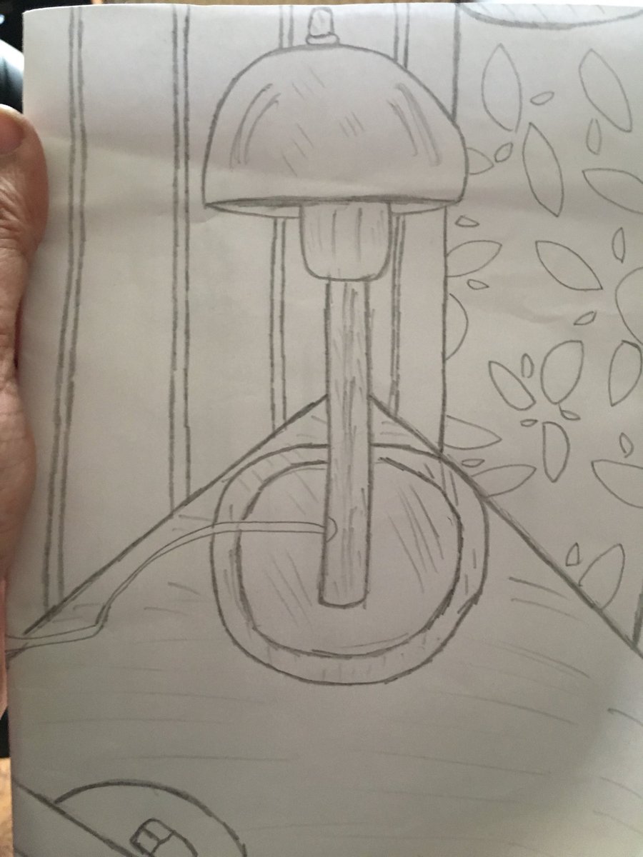 S Z على تويتر Tried Drawing Table Lamp On My Computer Desk Art
