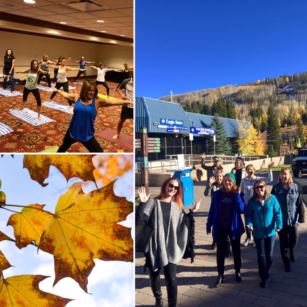 IDARMB's tweet photo. Conference attendees enjoying a brain break doing yoga and walking Vail Village. #readingintherockies #idarmb #dyslexia #readingconference #vail #vailcolorado #EducationForAll https://t.co/TsQwne2r31