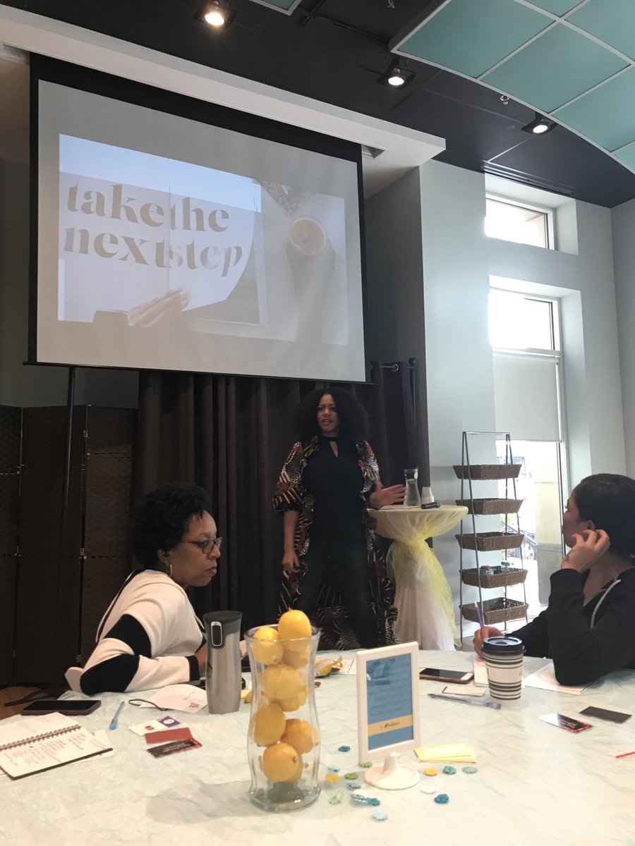 Cleverlychangin's tweet photo. “Own your ambitions and embrace your readiness.” - @AliahPR #LearnShiftGrow18 https://t.co/HguL5OFgsb