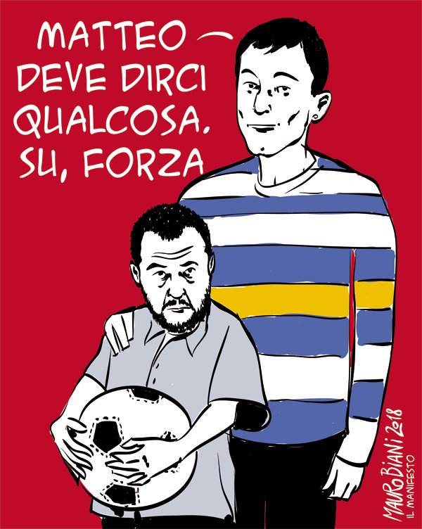 maurobiani's tweet photo. #Cucchi grandi e piccini. Per @ilmanifesto 
@cucchi_ilaria @CucchiOnlus @matteosalvinimi https://t.co/BjbK0PsVz9