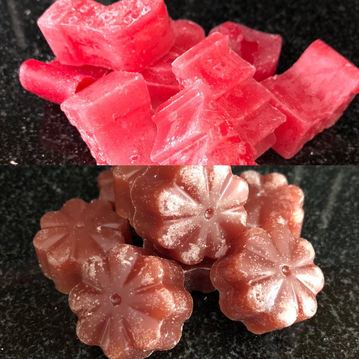 FlutterbysC's tweet image. Christmas wax melts 8 for £2.50 #flutterbyscandles #waxmelts #handmade