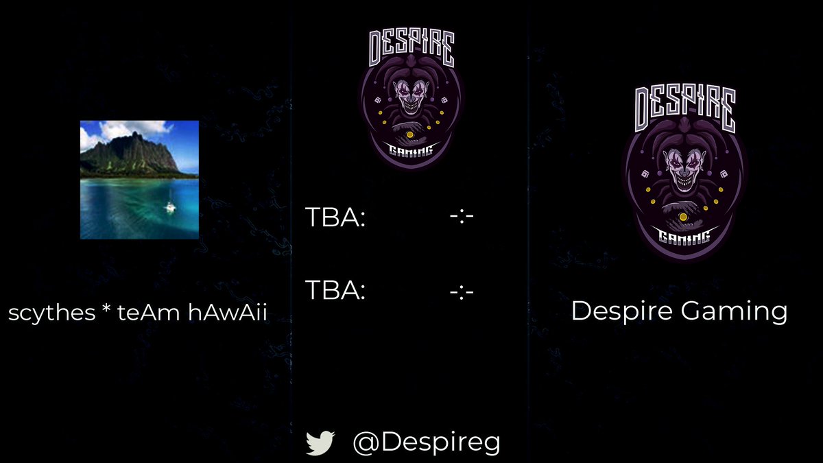 Heute Abend hat unser Team @DespireGProud ihr erstes 99 Damage Spiel in der 5. Division. Leider kann das Spiel heute leider nicht gecastet werden aber die nächsten Spiele werden selbstverständlich gecastet! #aufgehtsdespire