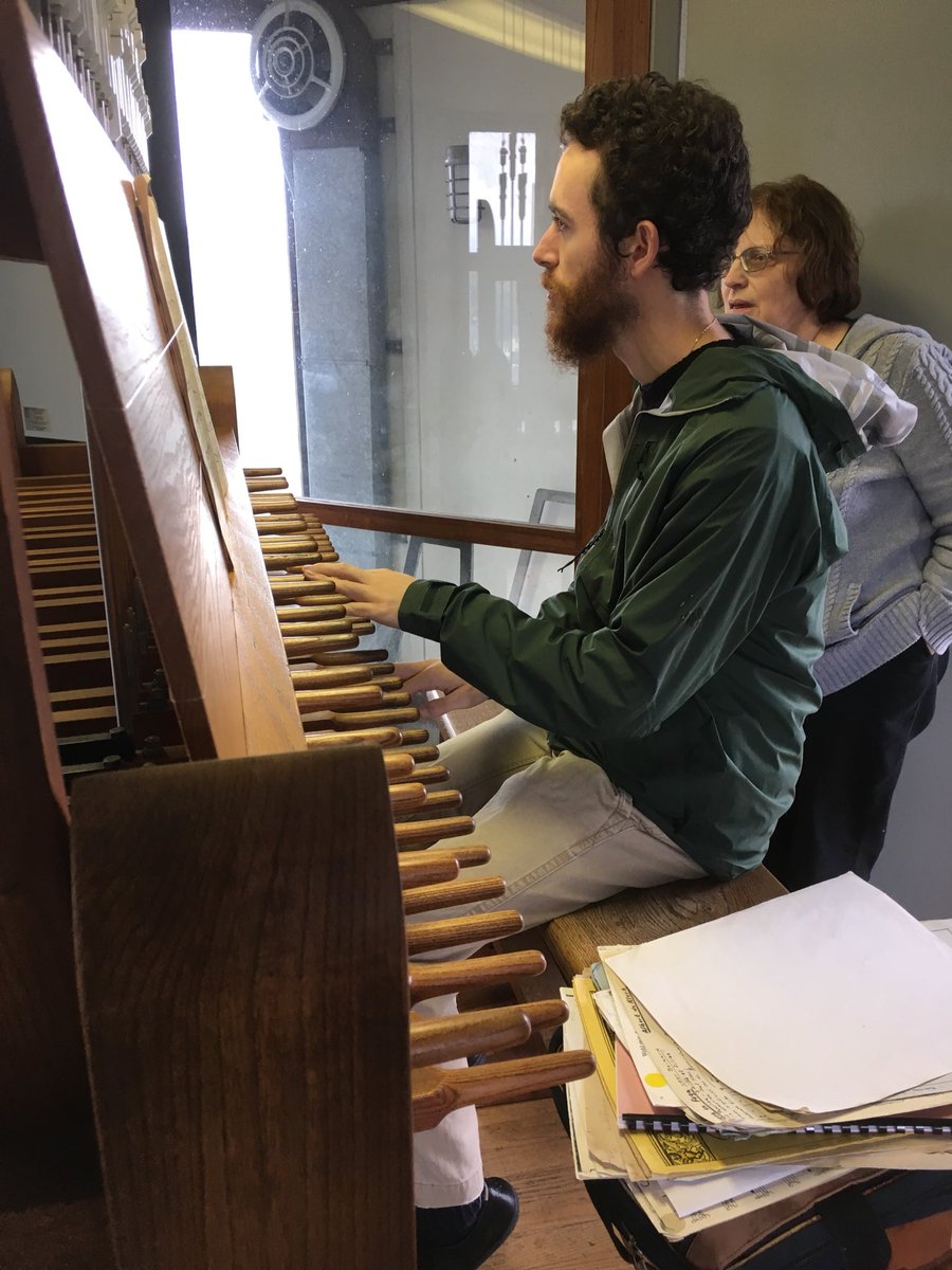Tour Day is underway. Danny climb the 95 steps plus a letter to visit Marietta, our Carillonneur. <a href="/docomomo_us/">Docomomo US</a> #tourday #exploremodern