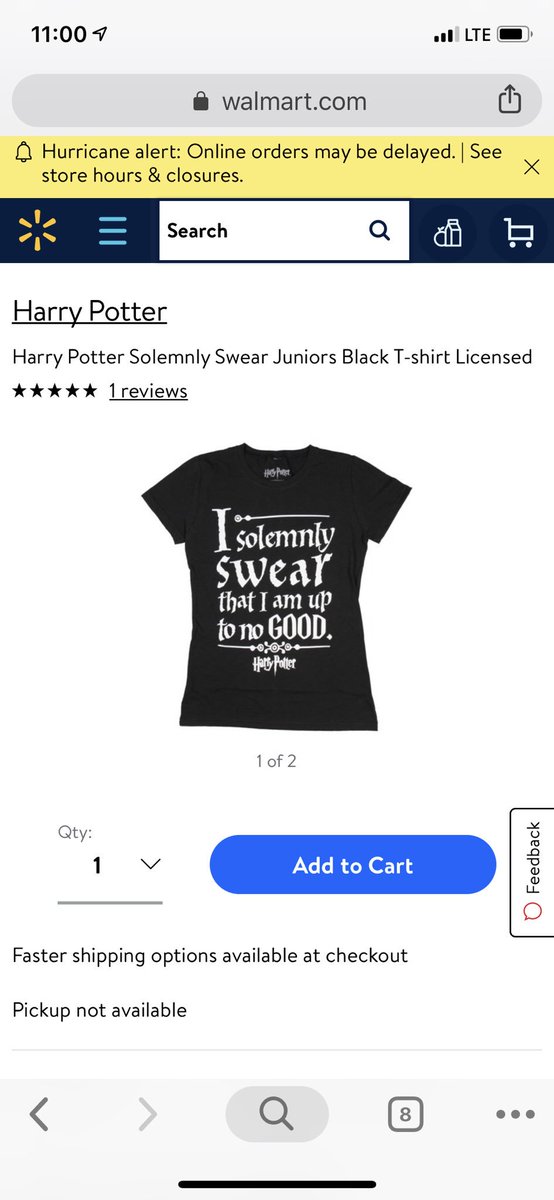 Harry Potter Solemnly Swear Juniors Black T-shirt Licensed