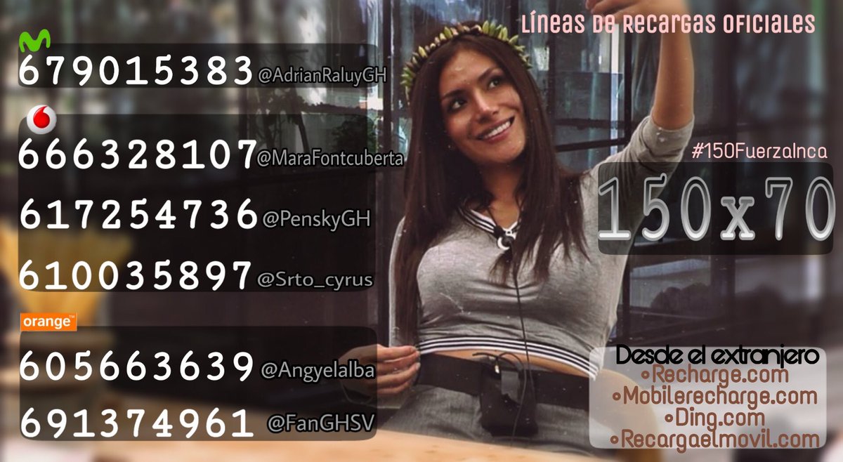 brustimee's tweet photo. #GHVIPDBT5 #GHVIP13O #AsiNoGH13O #GHVIP14O
⭕ RETO DE VOTOS ⭕
MANDAR LOS VIP TECHI A
👉🏽👉🏽👉🏽 #100Techingos

⭕ NUEVO RETO DE RECARGAS ⭕
MANDAR LAS RECARGAS A
👉🏽👉🏽👉🏽 #150FuerzaInca

SI LLEGAMOS A 150€ NOS DAN 70€ MÁS !!! https://t.co/LpBSHtd04T