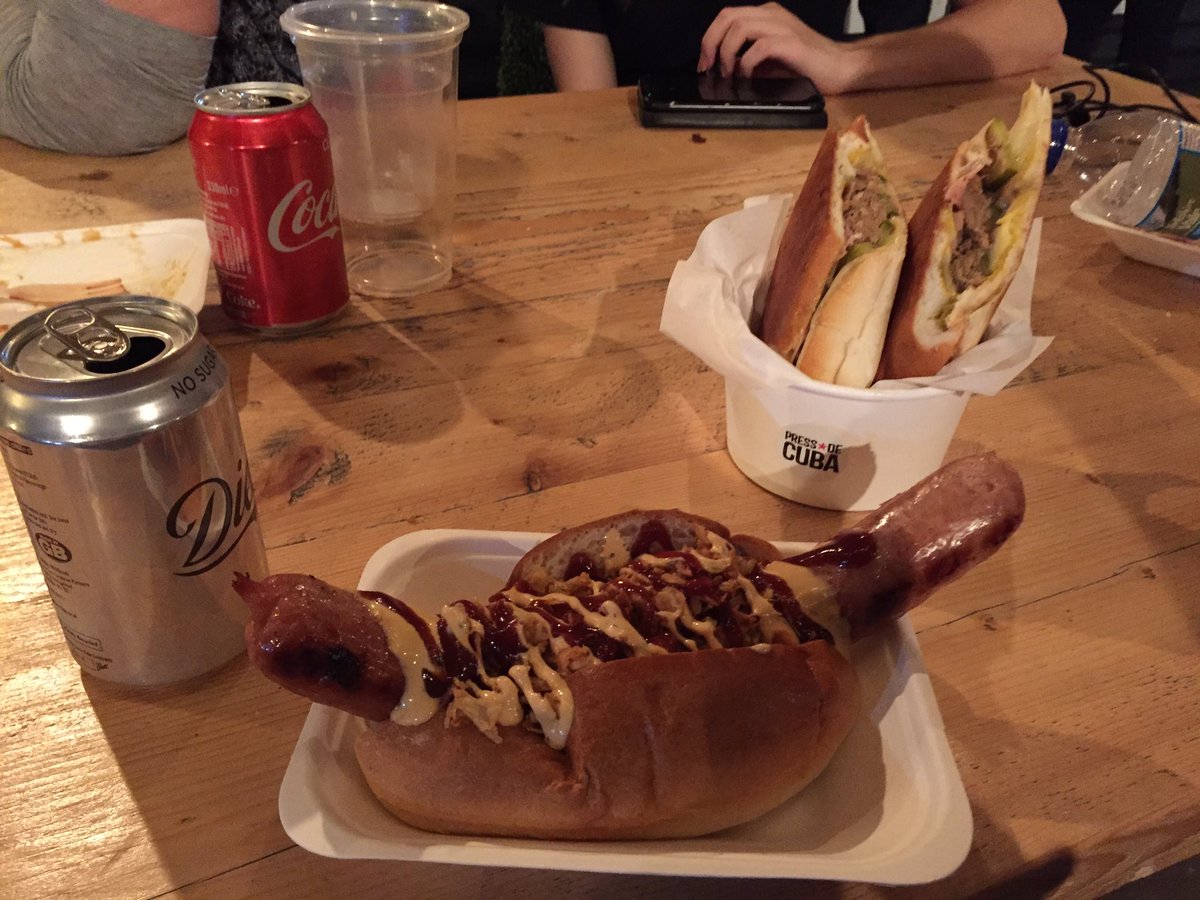 ZantiPenny's tweet photo. Just had @FatSnags at @DigbethDiner Coventry @FargoVillage by far best dog I’ve ever eaten ❤️ @PressDeCuba amazing El Cubano topped off with @UrbanCheesecake #stuffed #happyandfat #hubbydate https://t.co/BctVxerApP