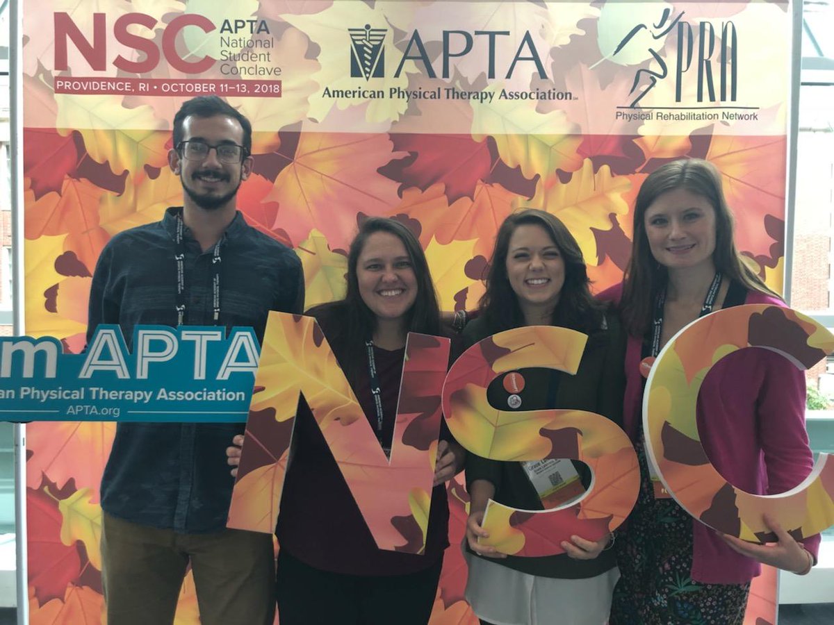 GraceLaferriere's tweet photo. Had a blast at my first NSC! #APTANSC @APTAnsc @wcudpt @ginamedefindt @j_faught @JennaPateSPT https://t.co/rKdKYVxbj8