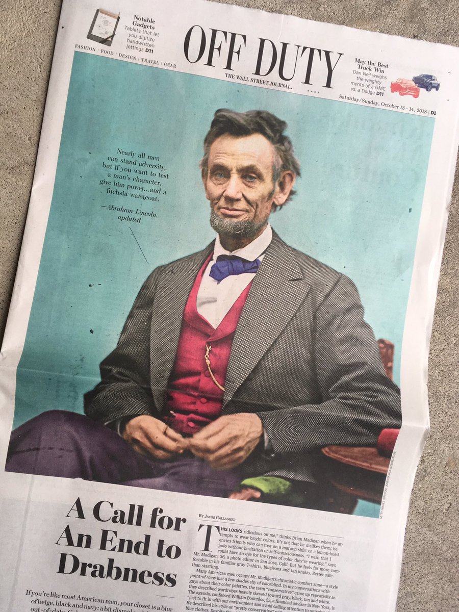 JohnKPhoto's tweet photo. Cool to see my work printed large in today's Wall St Journal. #photoshop #Newspaper #Lincoln #editorialillustration https://t.co/ppoKJXBBUu