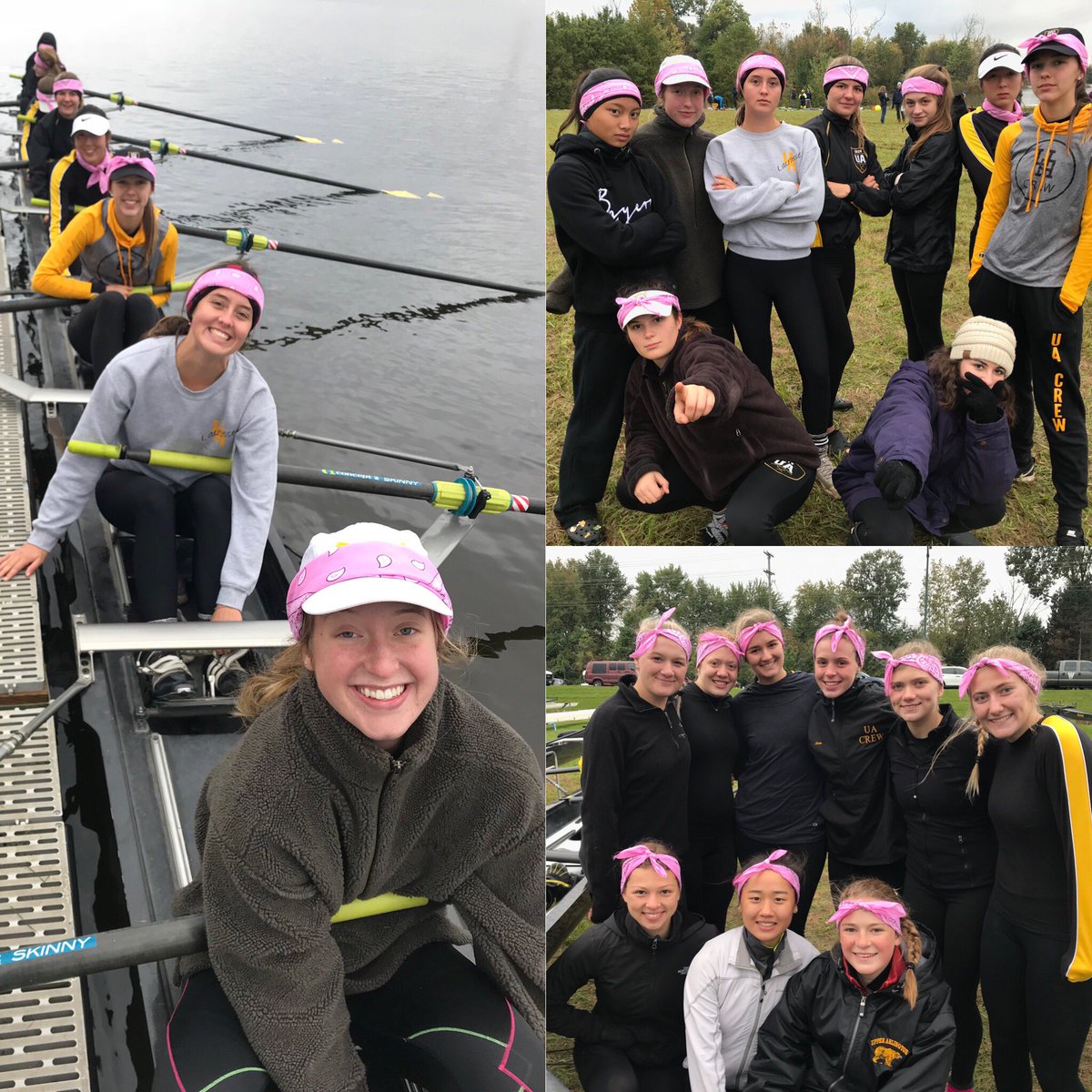 RowBears's tweet photo. #pinktheboathouse Golden Bears are Awesome Bears! @RowCure @UA_Schools @atheado @SusanGKomen @RegattaCentral https://t.co/hNjC6jqclw