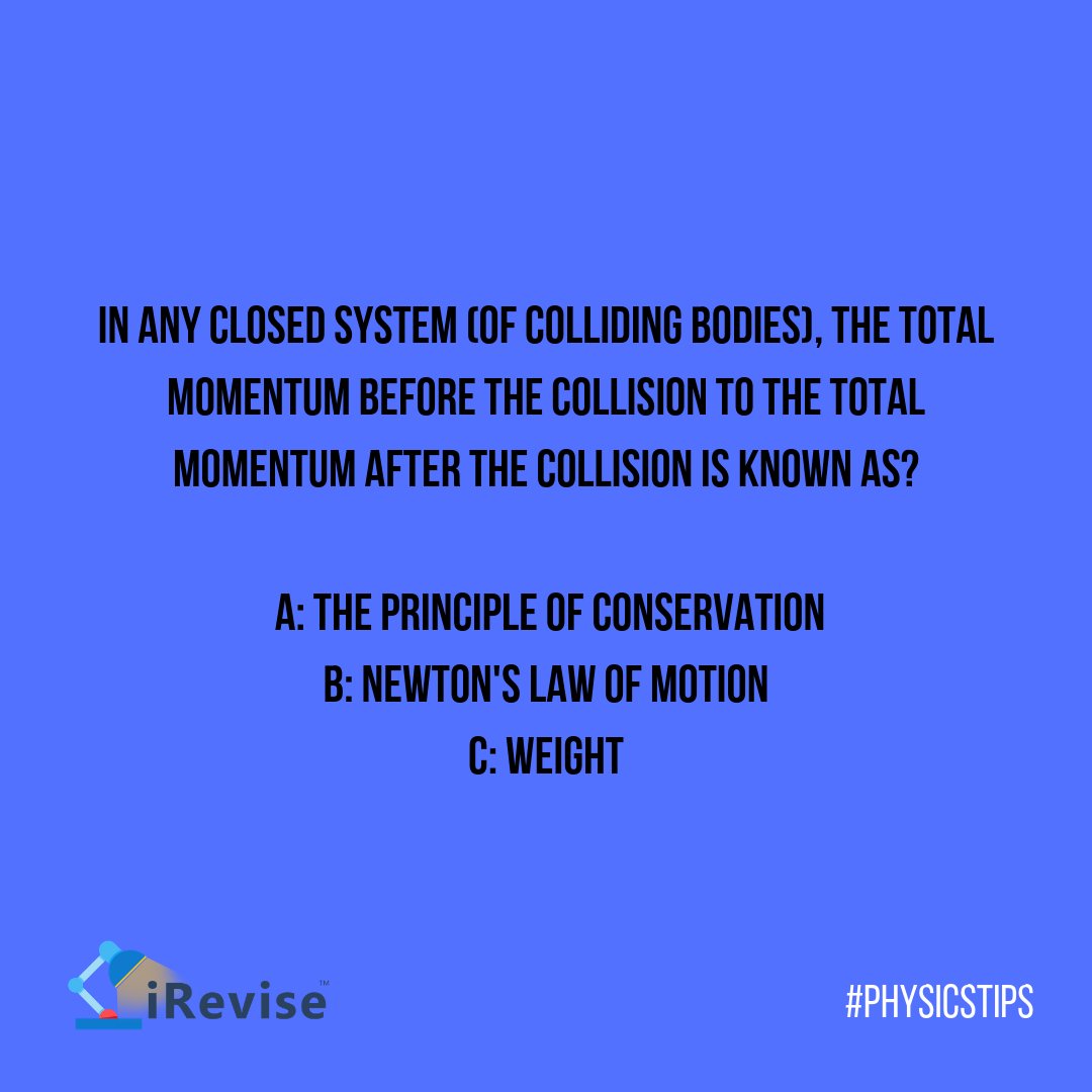 iRevise_Ireland's tweet image. Here&apos;s today&apos;s question. What&apos;s the right answer? #PhysicsTips