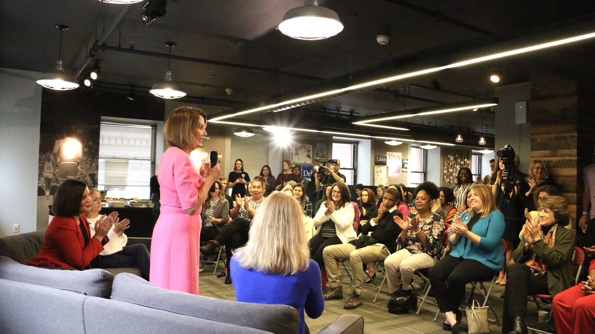 TeamPelosi's tweet photo. Thank you, @Emerge_PA, for the wonderful hospitality. As I mentioned, be ready when running for office — and be you! —NP #WomenSucceed https://t.co/JKLr6EcHqY
