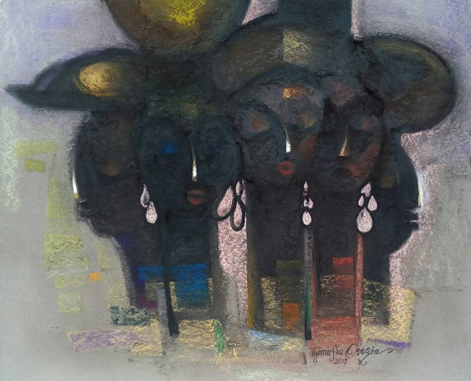 DBArtGallery6's tweet photo. Birds of the same feathers #modernart #africanart #artofvisuals #contemporaryartwork #visualarts #fineart #pastel #beauty #artofthday #artlover #arthouse #artontweet #artcollector #Group @ybcuk @creativityhub @becauseblk @arthunterclub #BlackHistoryMonth https://t.co/wCZy4191Or