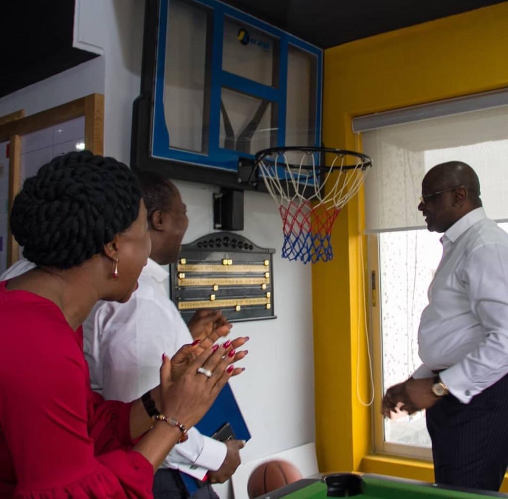 FirstBankngr's tweet image. Flash back to when our MD/CEO - Dr. Adesola Adeduntan was set to dunk a ball 🏀 at our Digital Lab Launch.  That&apos;s so cool ... #FirstBankDigitalLab #FirstBankisDigital #YouFirst