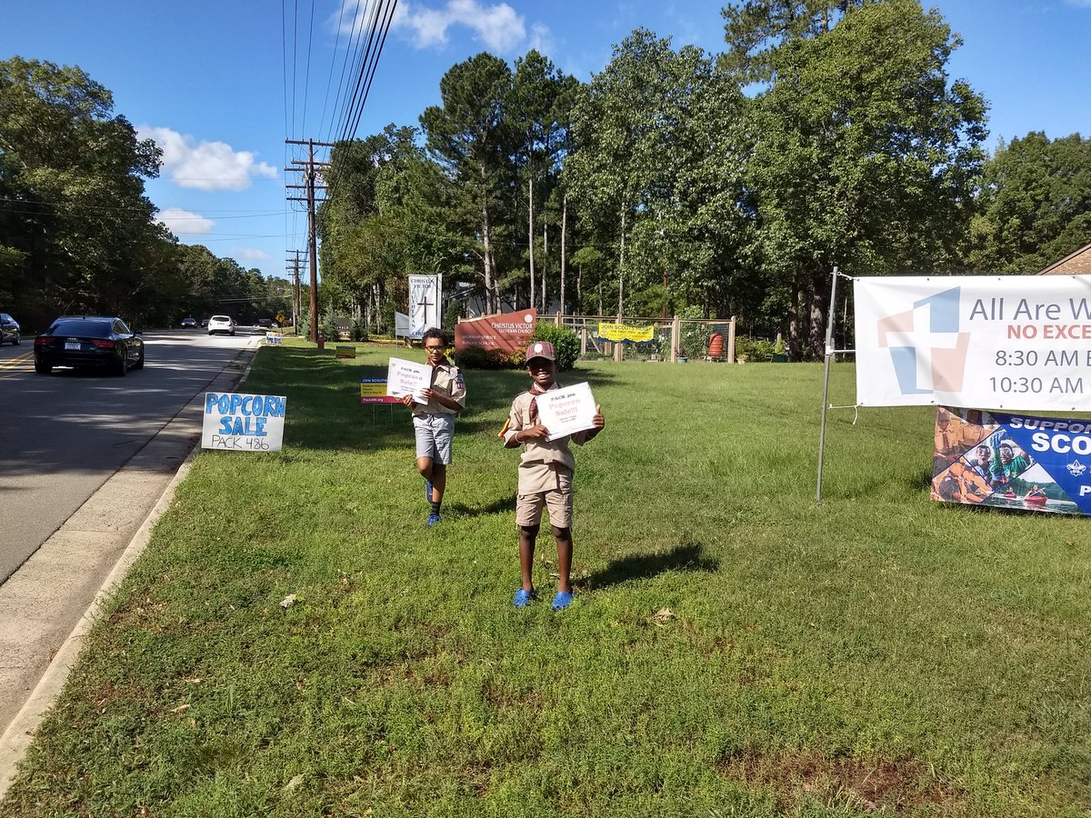 Pack486's tweet image. .@DurhamNC we are out here until 4 pm at Christus Victor Lutheran Church at 1615 Highway 54 in #Durm! Stop by and buy some #popcorn #durhamnc #Durham #bullcity