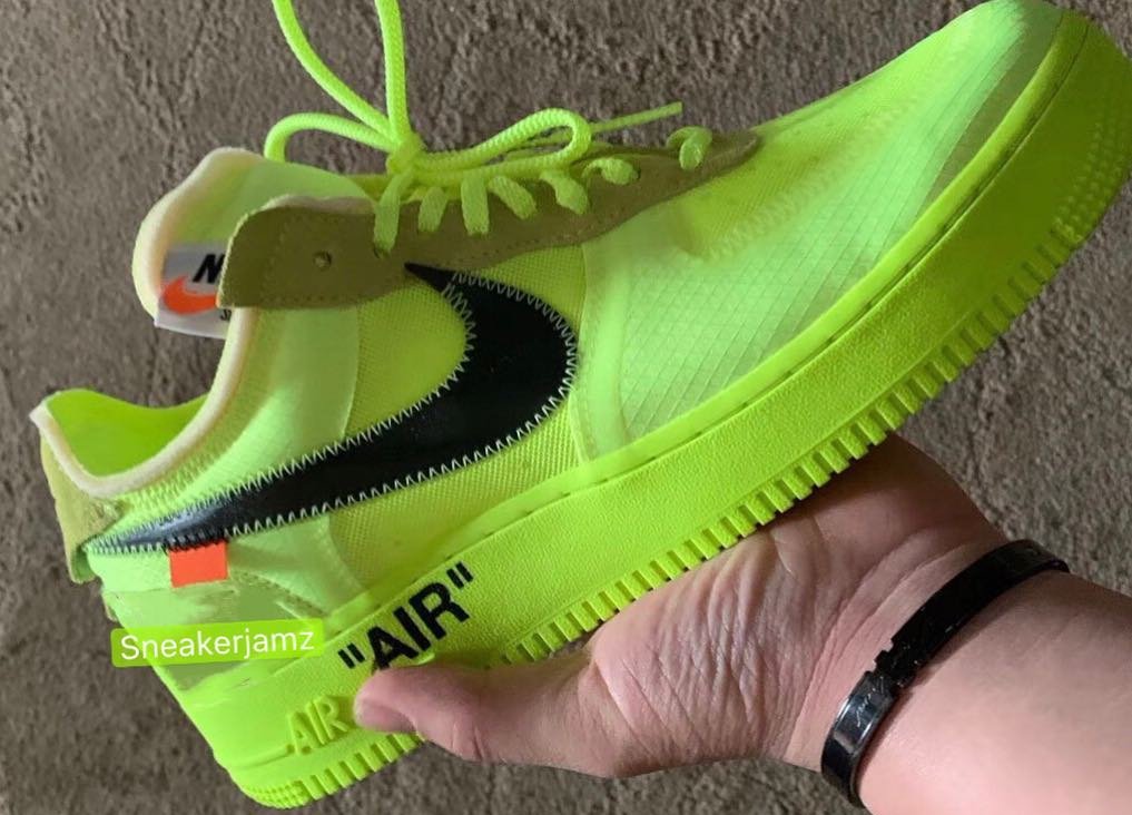 air force x off white fluo