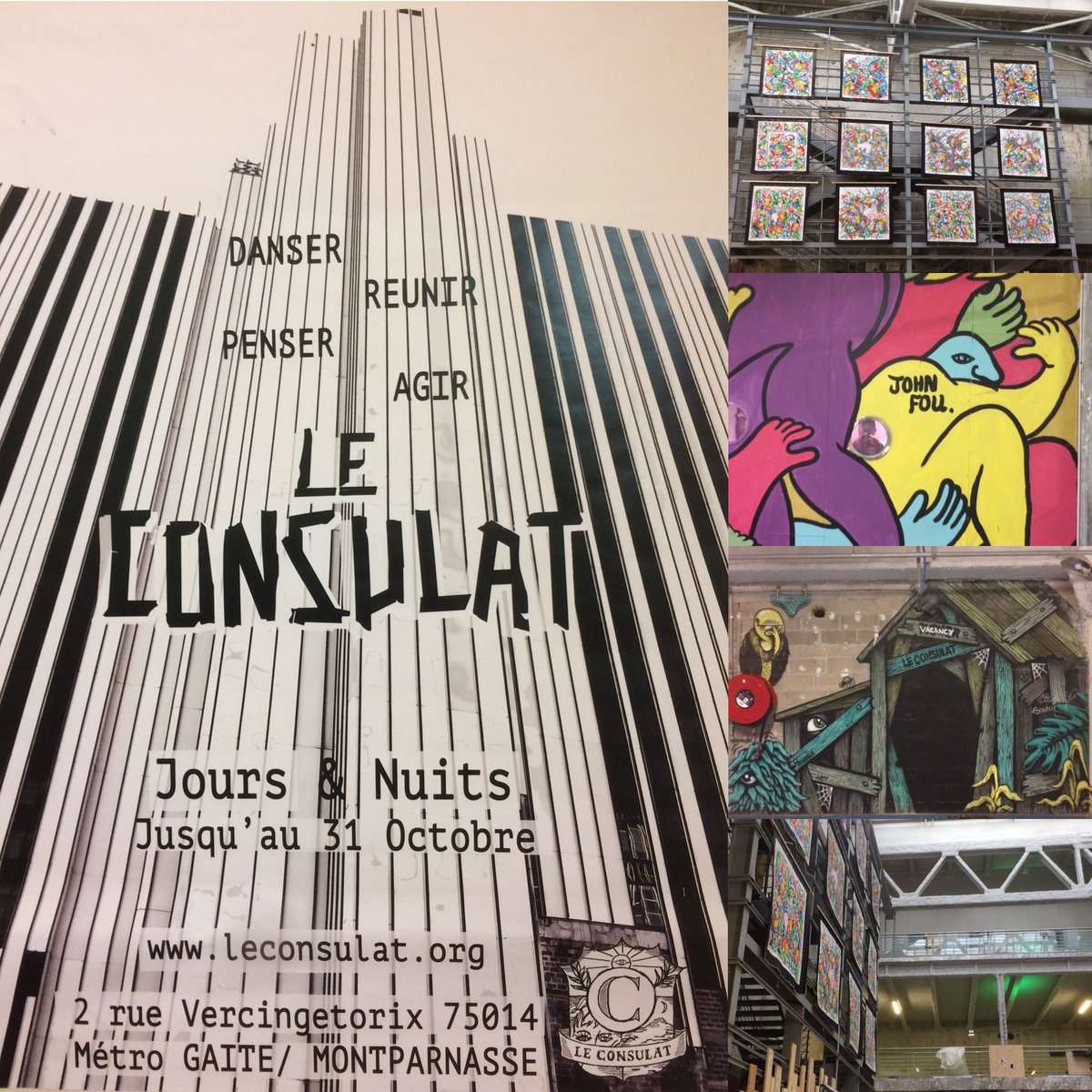 Une découverte à 2 pas de la Gare Montparnasse #LeConsulat lieu éphémère, animation, #StreetArt.