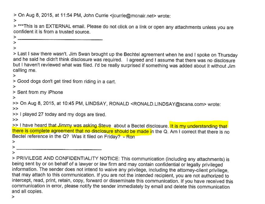 Andrew Brown on Twitter "Again, there are no emails by SCANA’s top
