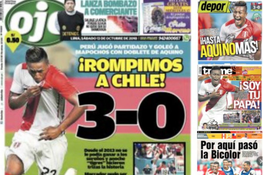 📰🇵🇪 La prensa peruana se da un festín con la victoria sobre la Roja: “Rompimos a Chile” bit.ly/2QOgBFJ