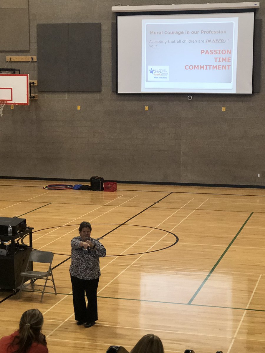OregonSHAPE's tweet photo. Inspired and fired up this morning. Thank you Judy LoBianco, SHAPE America President! #SHAPEAmerica #OregonSHAPE  #OSHAPE18 #physed #healthed https://t.co/VoymAQzgZ5