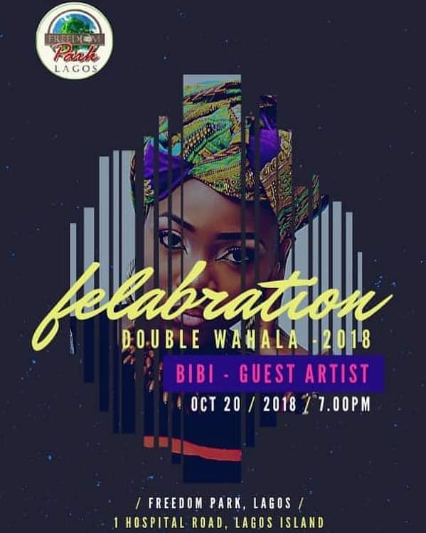 Good news 😱😱😱😱😱💃🏾💃🏾💃🏾💃🏾💃🏾Kindly come and support me(BIBI) at Felaboration2018.....oct 20th...at freedom park...1 Hospital road Lagos island 😁😁 in honor of a musical Icon...Fela Anikulapo kuti...I hope to see you there #felabration #FelabrationWithLegend2018