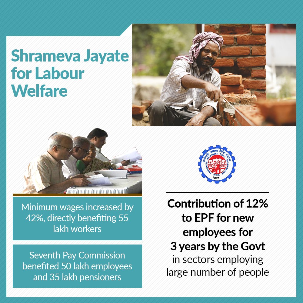 Oneninetwentyn1's tweet photo. #LabourWelfare #Mission20192029 #ShramSuvidhaPortal #UniversalAccountNumber #PaymentofWagesAct #ShramevaJayate #Acchedin #Namo #SaafNiyatSahiVikas https://t.co/cX4Cv7Is0P