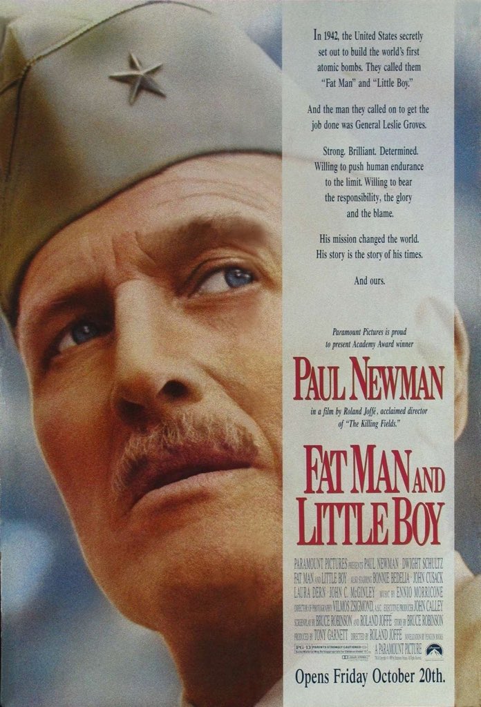 FilmNewsNos's tweet photo. 🎬MOVIE HISTORY: 29 years ago today, October 20, 1989, the movie ‘Fat Man and Little Boy’ opened in theaters!

#PaulNewman #DwightSchultz #BonnieBedelia #JohnCusack #LauraDern #RonFrazier #FredThompson #JohnCMcGinley #NatashaRichardson #ClarkGregg #RonVawter #DelClose #ToddField https://t.co/uNf2bUsEVR
