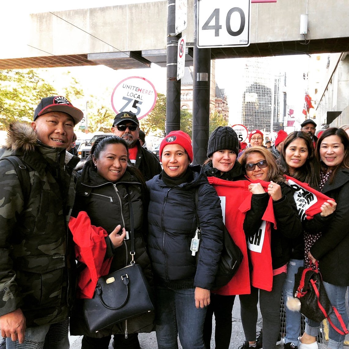 UNITEHERE75's tweet photo. In #Toronto we're in negotiations with the @SheratonCentre, a hotel operated by @MarriottIntl.
If hotel workers aren't treated with respect, best believe we're ready to bring the #MarriottStrike international! #1job should be enough!
#UpWithTheWorkers #WeAreLocal75 #CanLab https://t.co/1esLNRmN4e