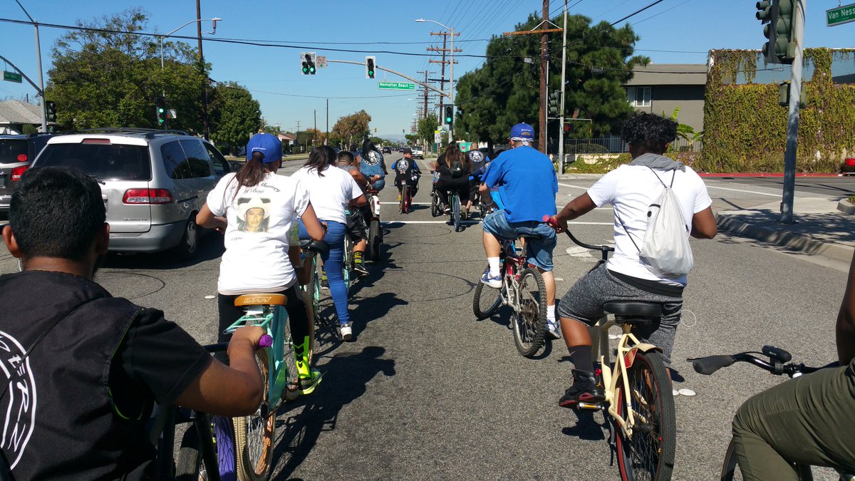 Today we honor Benjamin Torrez with a memorial bike ride in Gardena.