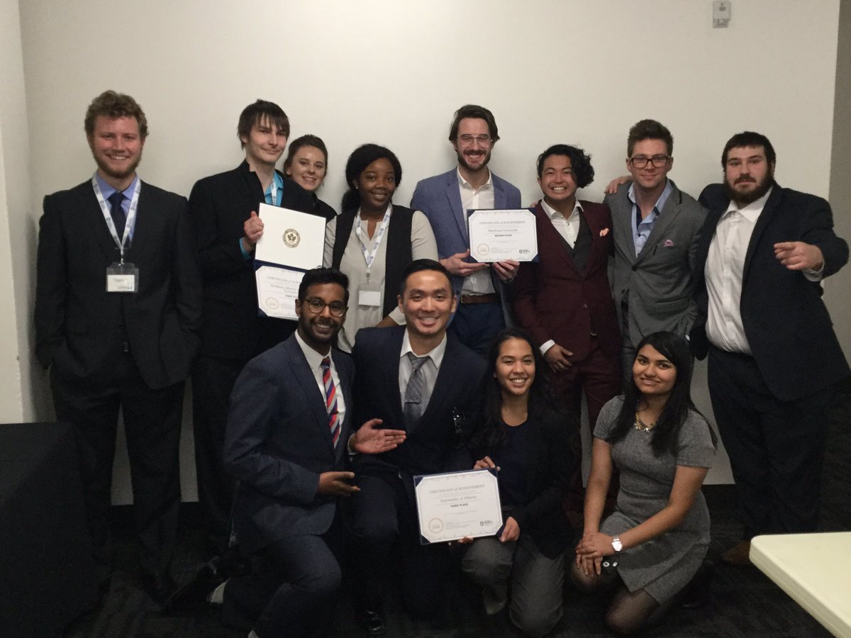 CUE_Management's tweet photo. Check out the winners of the @CUEdmonton Entrepreneurship Case Competition 1.  @NAIT  (Team #4) 2.  @MacEwanU (Team #5) 3. @UAlberta (Team #10)  and congratulations to all teams who did an awesome job today! https://t.co/yt0CwraVpp