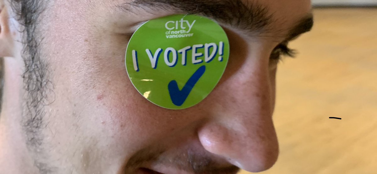 Dragged my 18 year old son out to vote for the first time. If a few of his votes work I will be heckling him as the year goes on. We agree to disagree #NorthVan #Ivoted