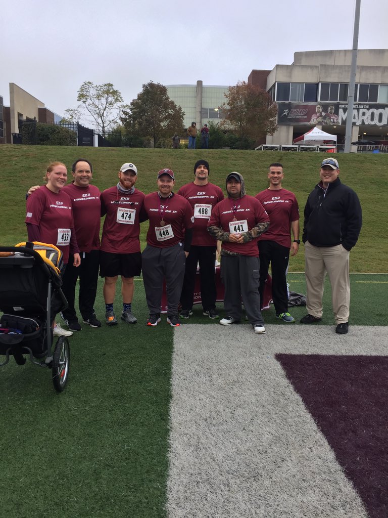BarrySSpurlock's tweet photo. Proud of @assp_eku members participation in @eku #Homecoming5k https://t.co/XKLXX6HQT0