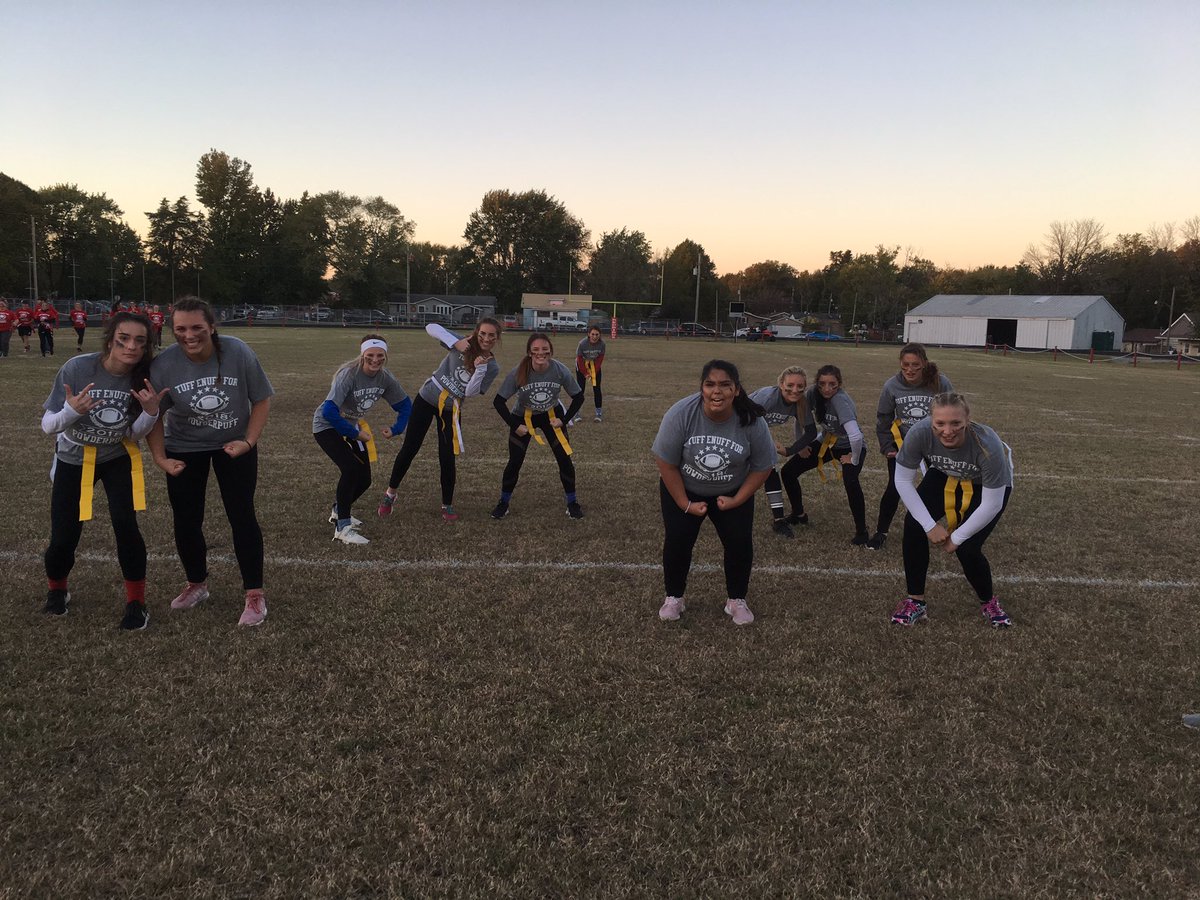 If you’re not at Johnson field you are missing some #wfredbirds powederpuff football!!