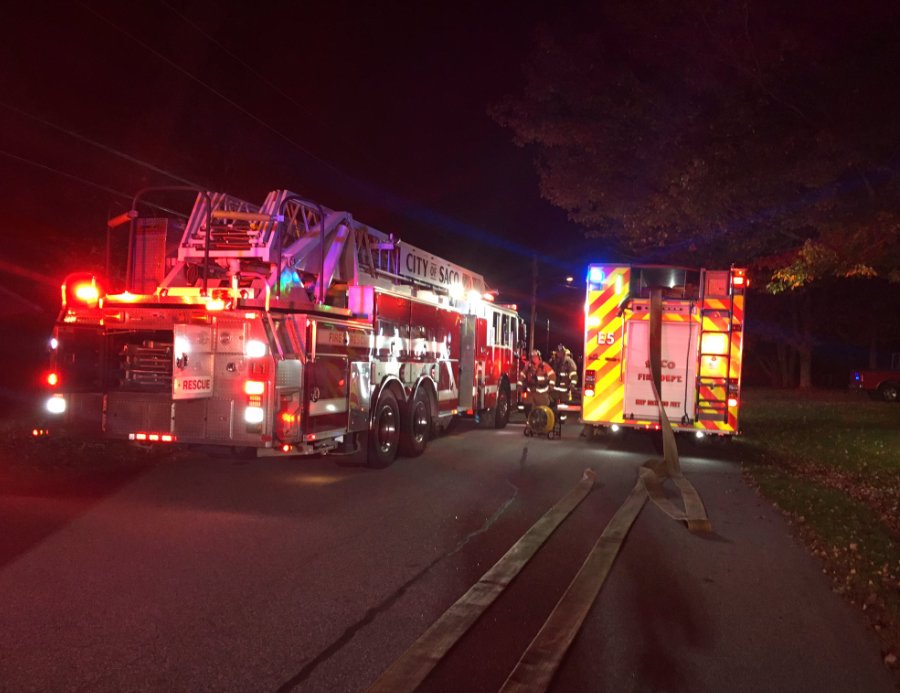 WGME's tweet image. #BREAKING - The Saco Fire Dept says one person has died in tonight&apos;s fire in Hillview Ave. The State Fire Marshal&apos;s office is now handling the investigation. #LiveOnCBS13
