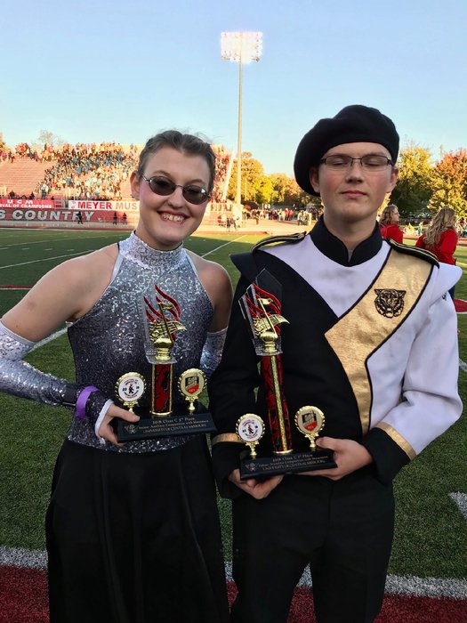 SmithtonR6's tweet photo. Outstanding performances by both color gaurd earning 3rd place and drum line earning 1st at Festival of Champions in Warrensburg today! Way to go! #R6Pride https://t.co/jMadZfyXXN