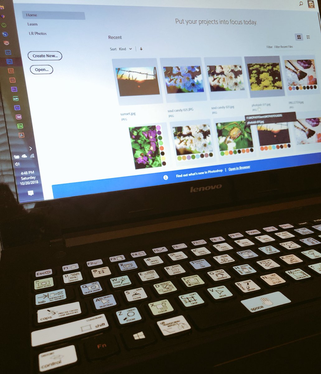VibrantKicks's tweet image. Geeking out over my new Photoshop keyboard shortcut stickers 💻 This is going to make my workflow speed up quite a bit. #photoshopkeyboard #keyboardstickers #photoshop #photoshopcc