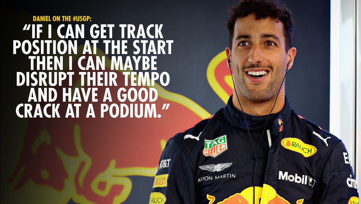 Red Bull Racing (@redbullracing) on Twitter photo 2018-10-21 00:15:08 π£ Its been a while since Ive had a second row start. @danielricciardo on #Quali at the #USGP πΊπΈπ bit.ly/USAQRea #F1 π£ Its been a while since Ive had a second row start. @danielricciardo on #Quali at the #USGP πΊπΈπ bit.ly/USAQRea #F1