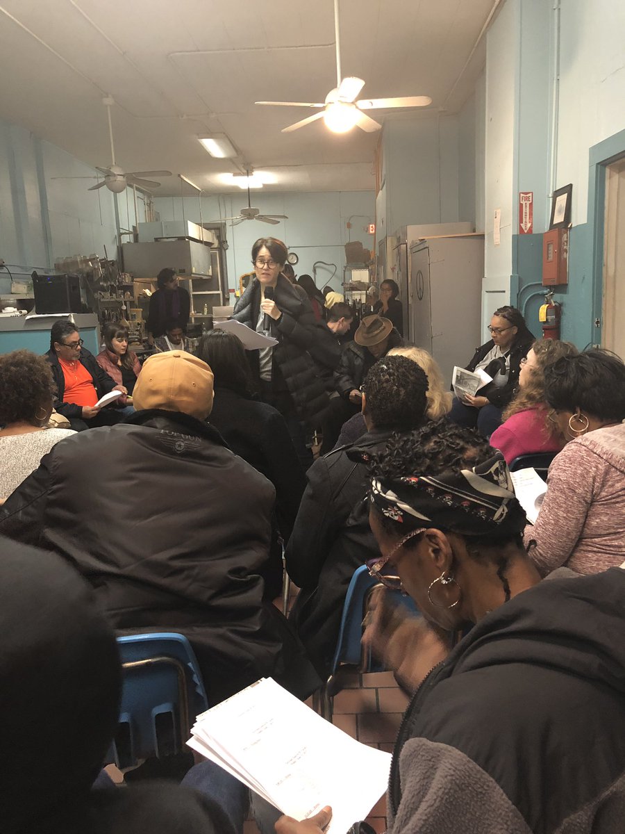 TenantBloc's tweet photo. Kicking off our weekend retreat with a crash course in “planet Albany” aka how to get bills passed, w/ Ellen from @LegalAidNYC ✊🏽✊🏽 https://t.co/ykAJF6bLMU
