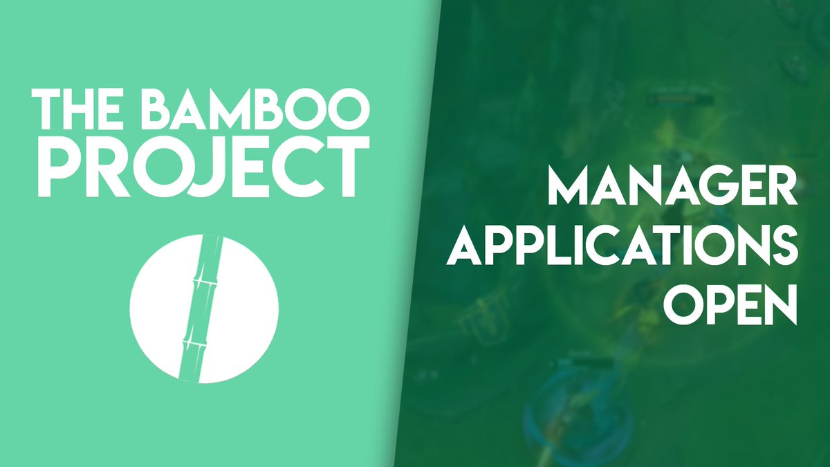 🌱 Manager Applications Open 🌱
Hey community! We're on the lookout for a new Manager to join our amazing management team alongside @CoachSaiclone <a href="/Obesiuss/">Hannah Brown</a> &amp; @OfficialSushix.

Think you've got what it takes to grow The Bamboo Project? Apply below!

Apply: goo.gl/forms/h2VfGP8a…
