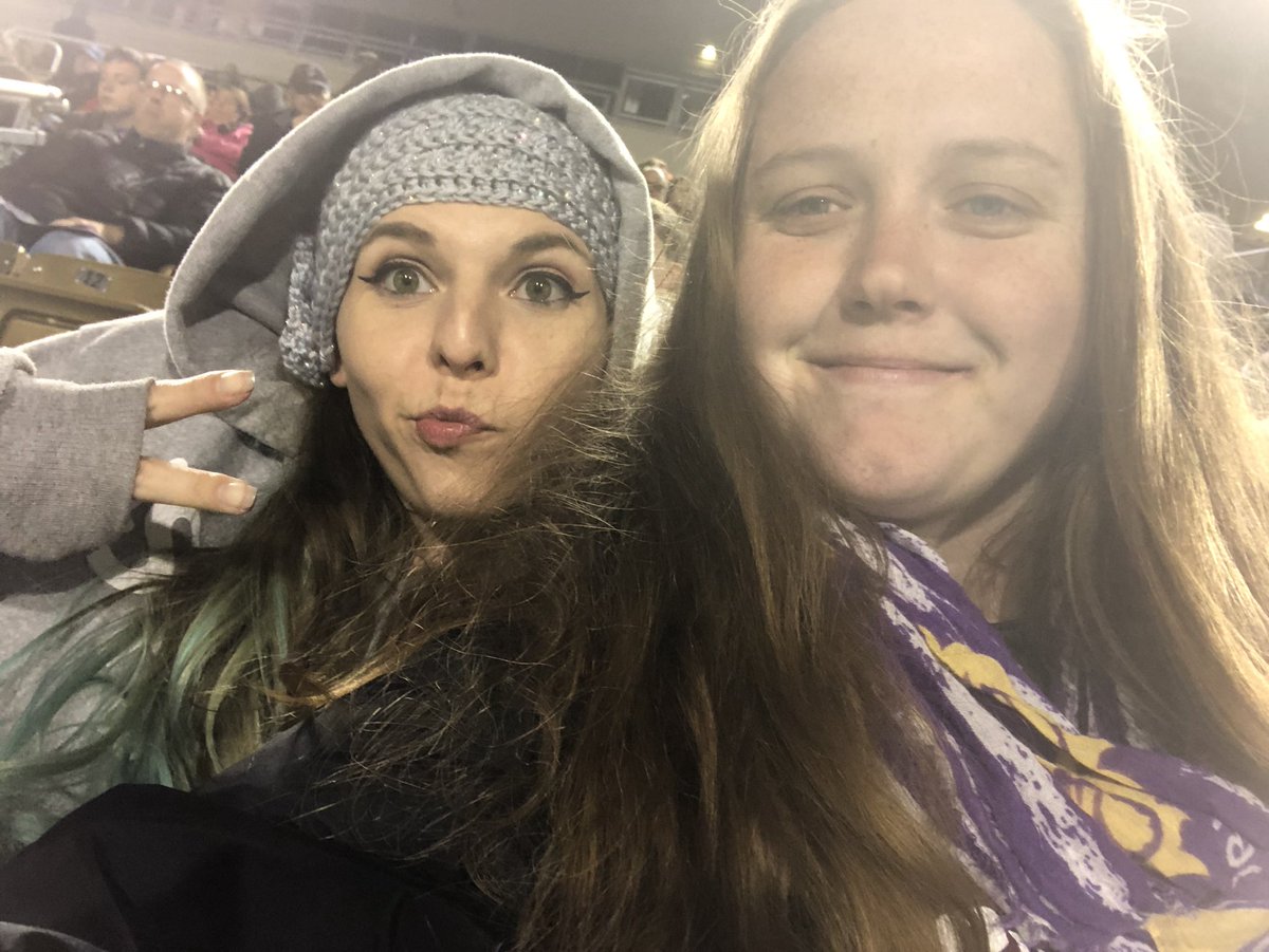 She went to TA. I went to HHS. We can still be band best buddies!! #JMUPOC