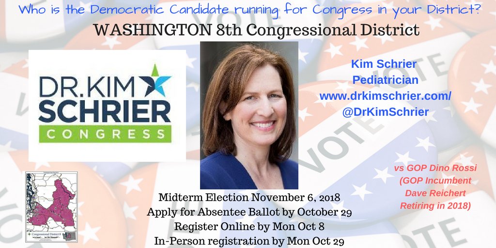 postcards4USA's tweet photo. @314action @DrKimSchrier Democratic Candidate for Washington #WA08 #WA8
Kim Schrier
https://t.co/XJsFNB4uPG
@DrKimSchrier
VOTE NOVEMBER 6 #Midterms2018
#VoteBlue #VoteBlueWA
vs Dino Rossi
THREAD of All Dem Candidates #Midterms2018 for #WA here: https://t.co/4os3ccBqC3 https://t.co/0y6wHZddhP