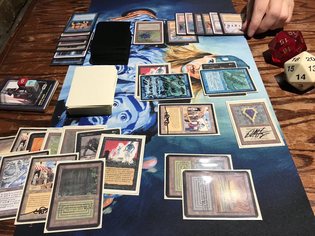PitcastPod's tweet photo. More from the #fallbrawl:
1. Lil Greg gets a lobster dinner.
2. The Lords & Co. invade DMen.
3. Roarin’ Nick Rohr takes aim at an Orb Marksman patch.
Also, we raised ~ $200 for the Greater Chicago Food Depository!
#lordsofthepit #chicagooldschool #oldschoolmtg #os95 #btfooc https://t.co/jHqsH7FW3G