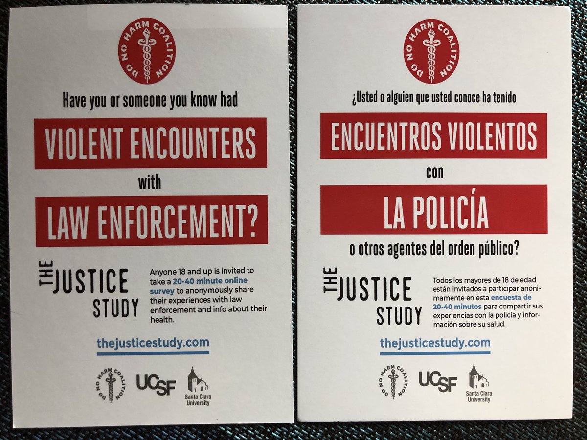 thejusticestudy's tweet photo. We’re still gathering data and want to hear from Black, Brown and Indigenous people! Have you experienced law enforcement violence? Did you receive JUSTICE? How did this affect your health and wellbeing? Take the survey: https://t.co/E6BPZMS7y4 #PoliceBrutality https://t.co/0evzs9HgV8