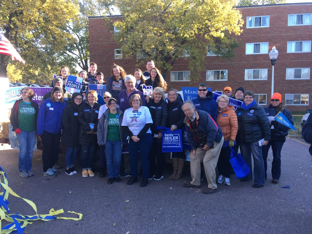 It was a busy day! Not only did we have a GOTV Training, we also marched with the <a href="/AugieDems/">Augustana Democrats</a> and several of our candidates at the Viking Days Parade!
