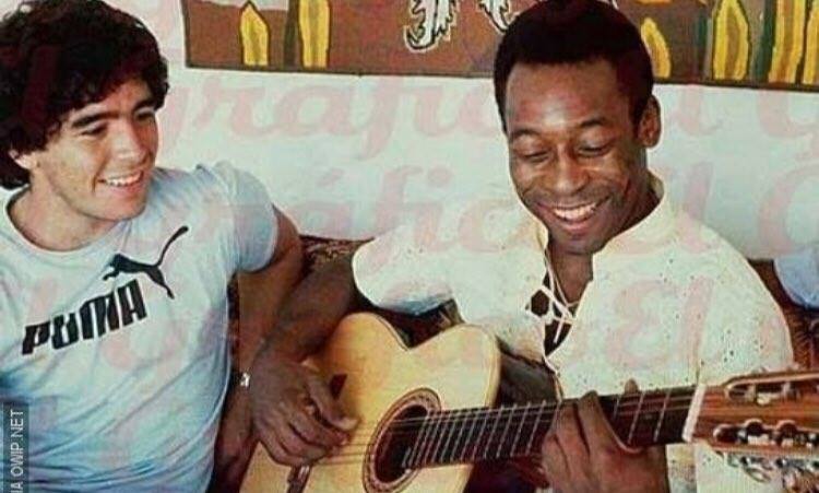 The band of God. #Maradona #Pele