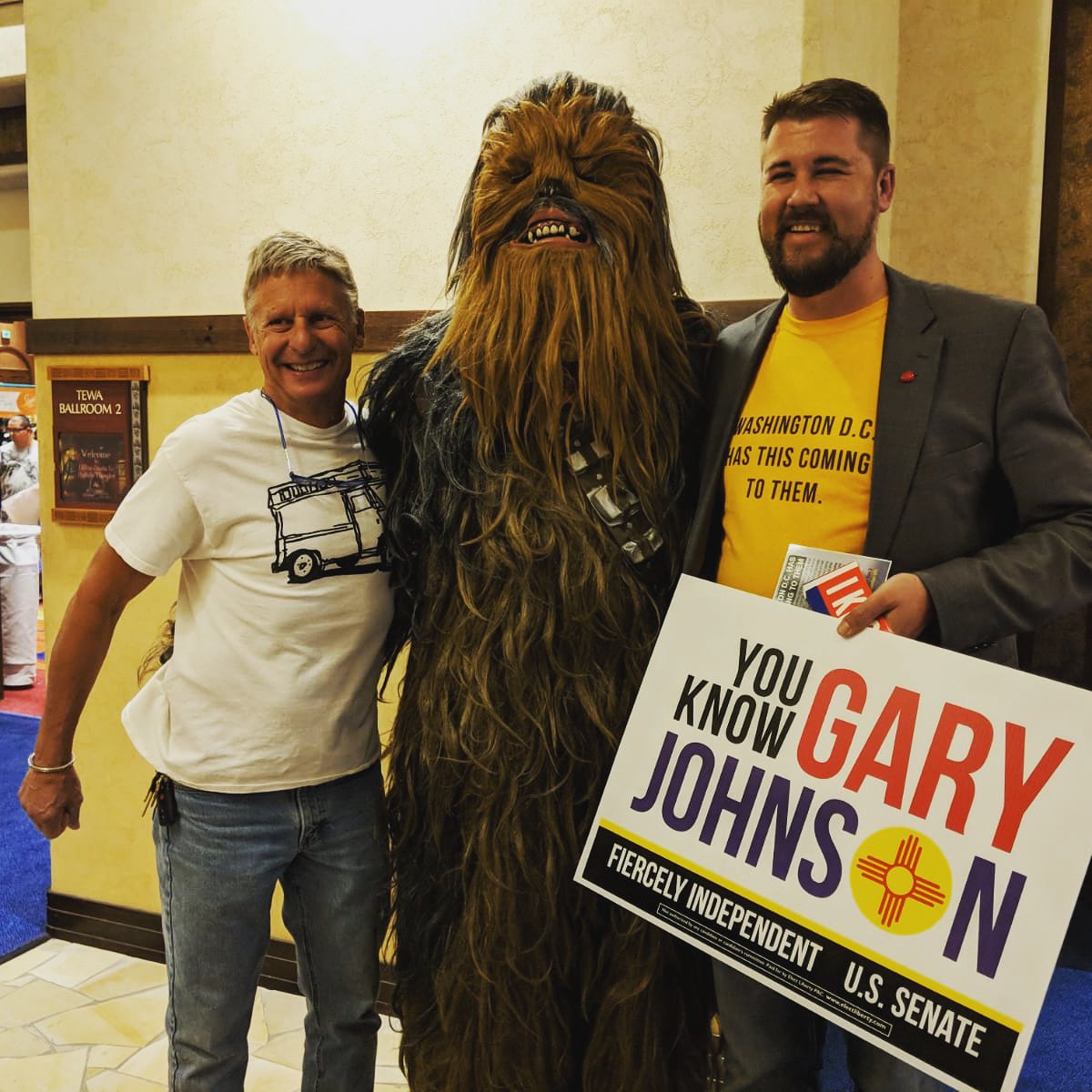ABDforNM's tweet photo. We are the spark that will start the fire that will burn the two-party system down. #SenatorCool #StarWars #santafecomiccon https://t.co/mPpVyebZ26