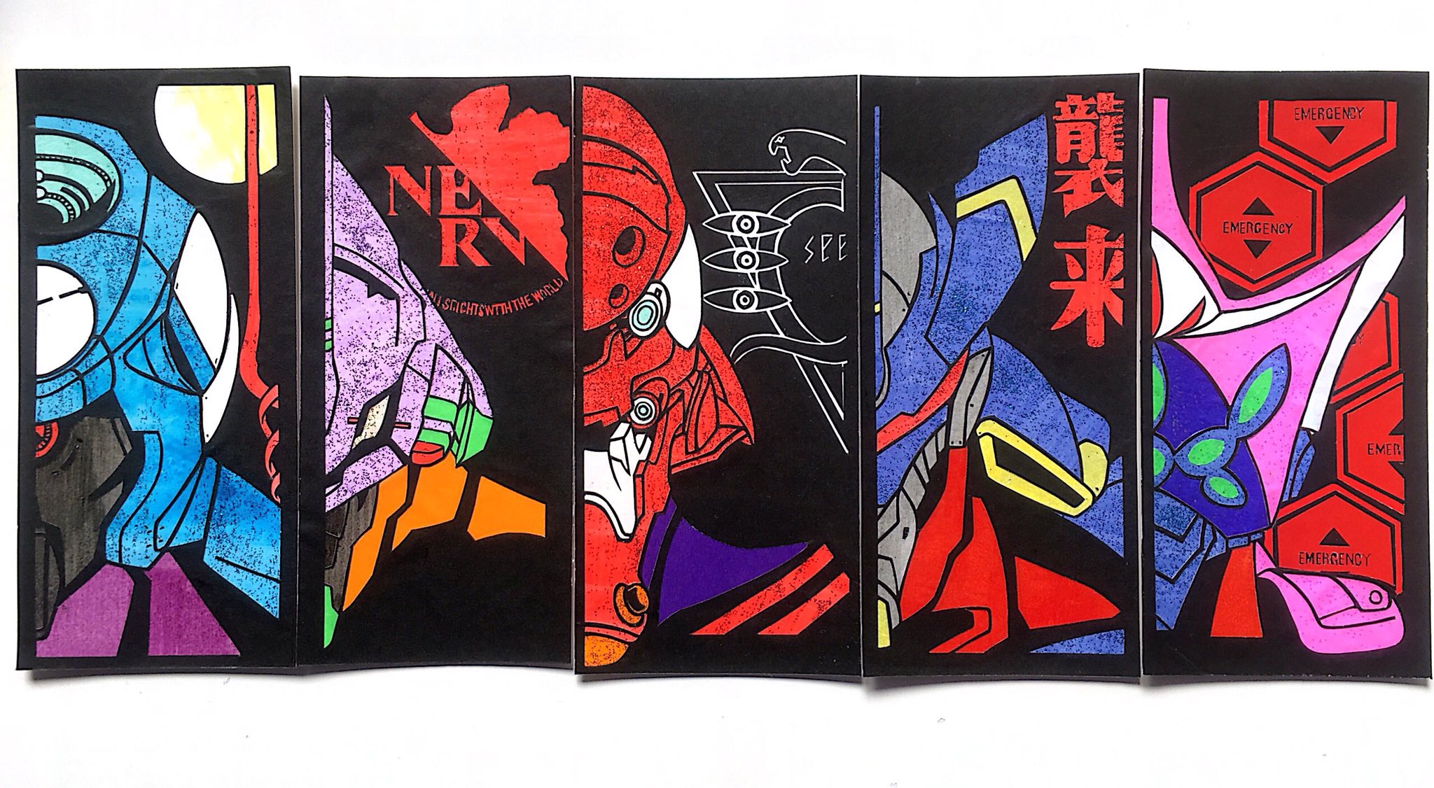 Twitter இல がたがたがった 切り絵作ってみた が 酷い ついでに以前のもの 切り絵 エヴァmark ６ エヴァ８号機 エヴァンゲリオン